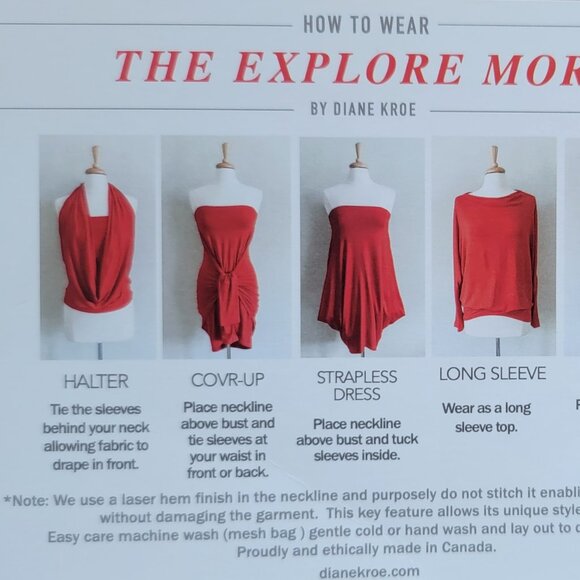 Navy Explore More Sweatshirt Top by Canadian Designer Diane Kroe - Picture 4 of 4